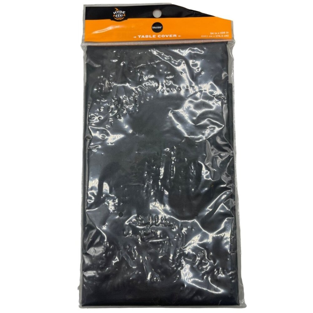hyde eek table cover Halloween party black decor 54x108" READ NEW in package see